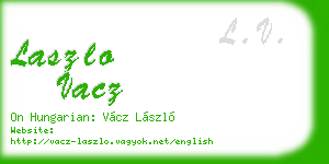 laszlo vacz business card